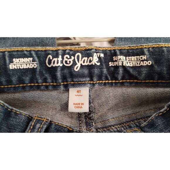 Cat And Jack Two Piece Stretch Skinny Jeans Size 4T Hawaiian Tank 3T - Picture 4 of 7